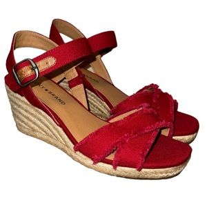 Red Wedge Espadrilles